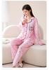 Fenteng Pure Cotton Collar Cardigan Sleepwear Set for Girls and Women
