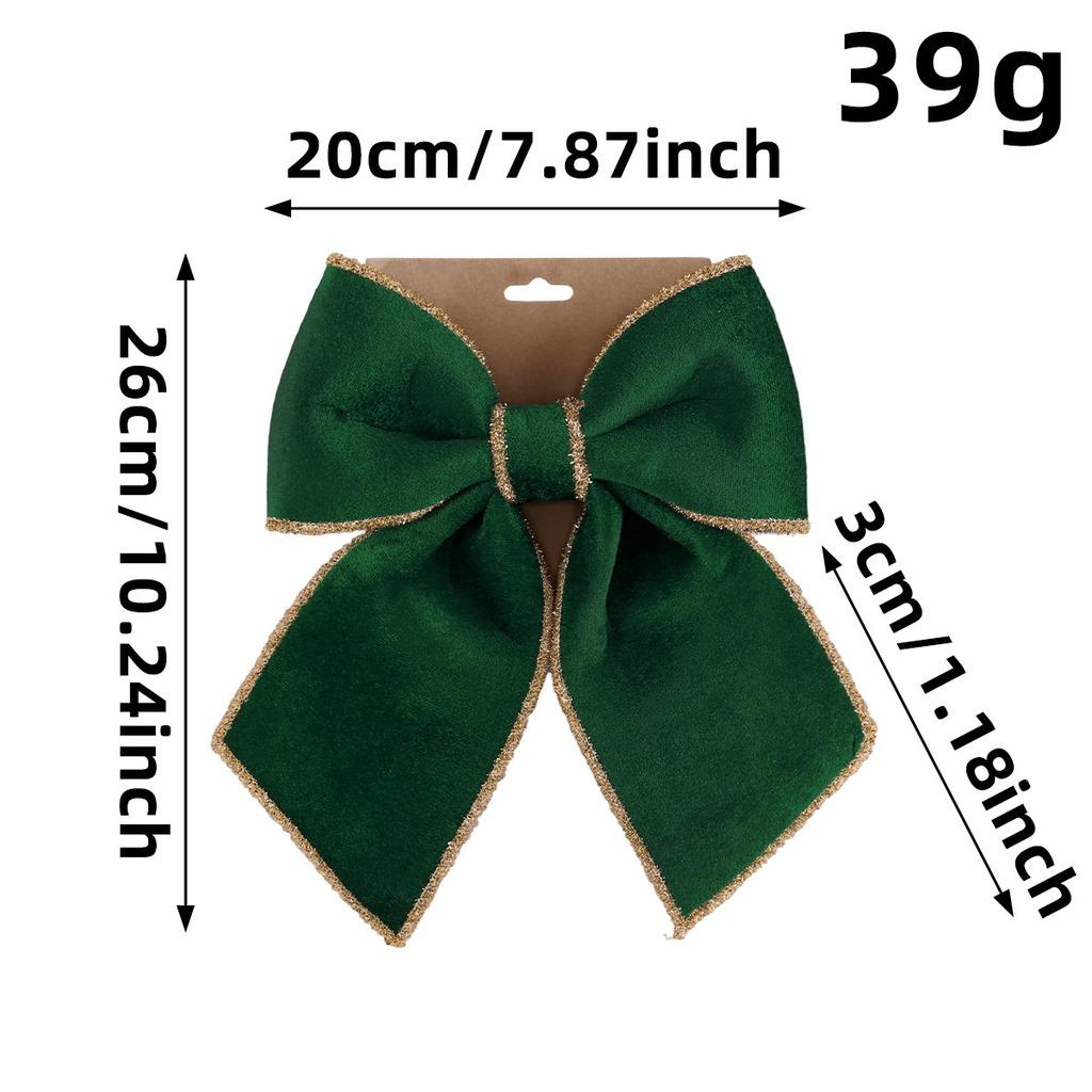 Holiday Decoration Bow Adjustable Velvet Hanging Ornament Decorative Hanging Ornament Soft Velvet Christmas Bow For Christmas