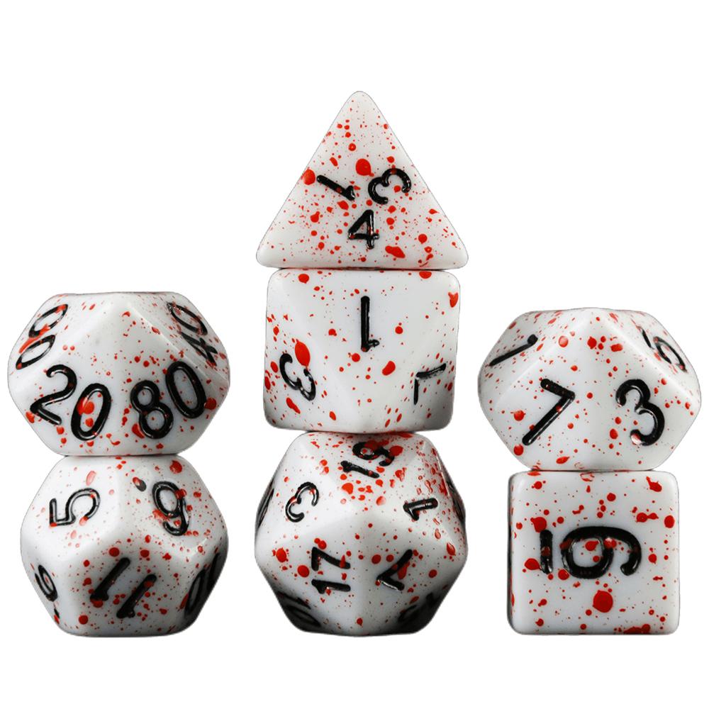 7pcs DND Dice D20 D12 D10 D8 D6 D4 for DND Table Board Game Running Group Acrylic Polyhedral Dice Set