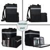 Large Capacity Insulated Backpack for Food Delivery, Oxford Fabric Pizza Bag with Cooler, Rider Shoulder Bag for Takeaway