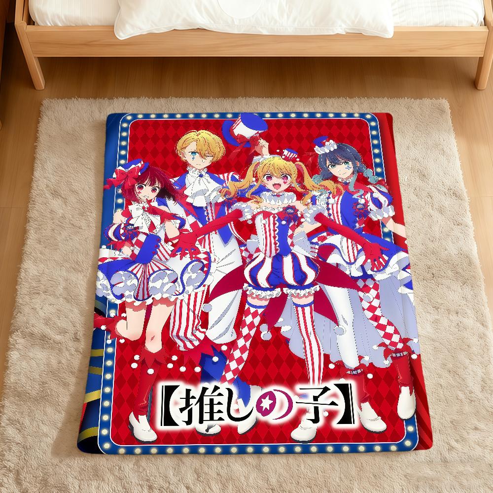 Anime Cute Manga O-oshi No Ko Fanart Flannel Soft Warm Plush Blanket Sofa Living Room Pet Hogar Bedroom Gift Home Car Portable