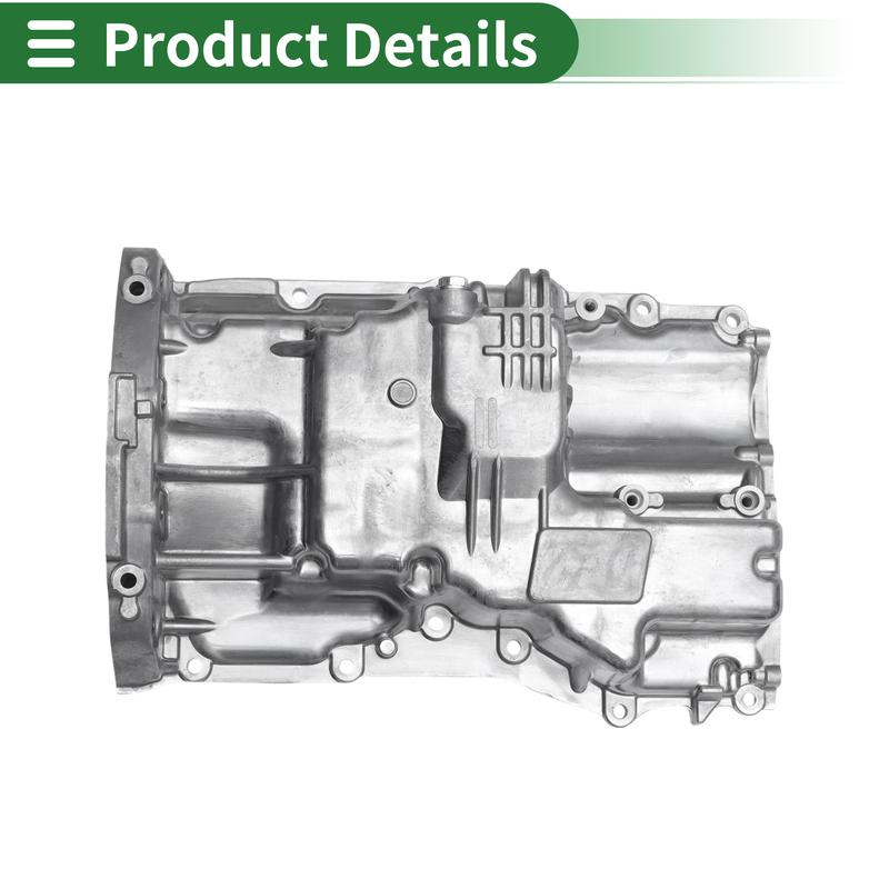 UXCELL 1 Pc No.LF5G10400 Engine Oil Pan for Mazda 3 2012-2013 Aluminum Silver Tone