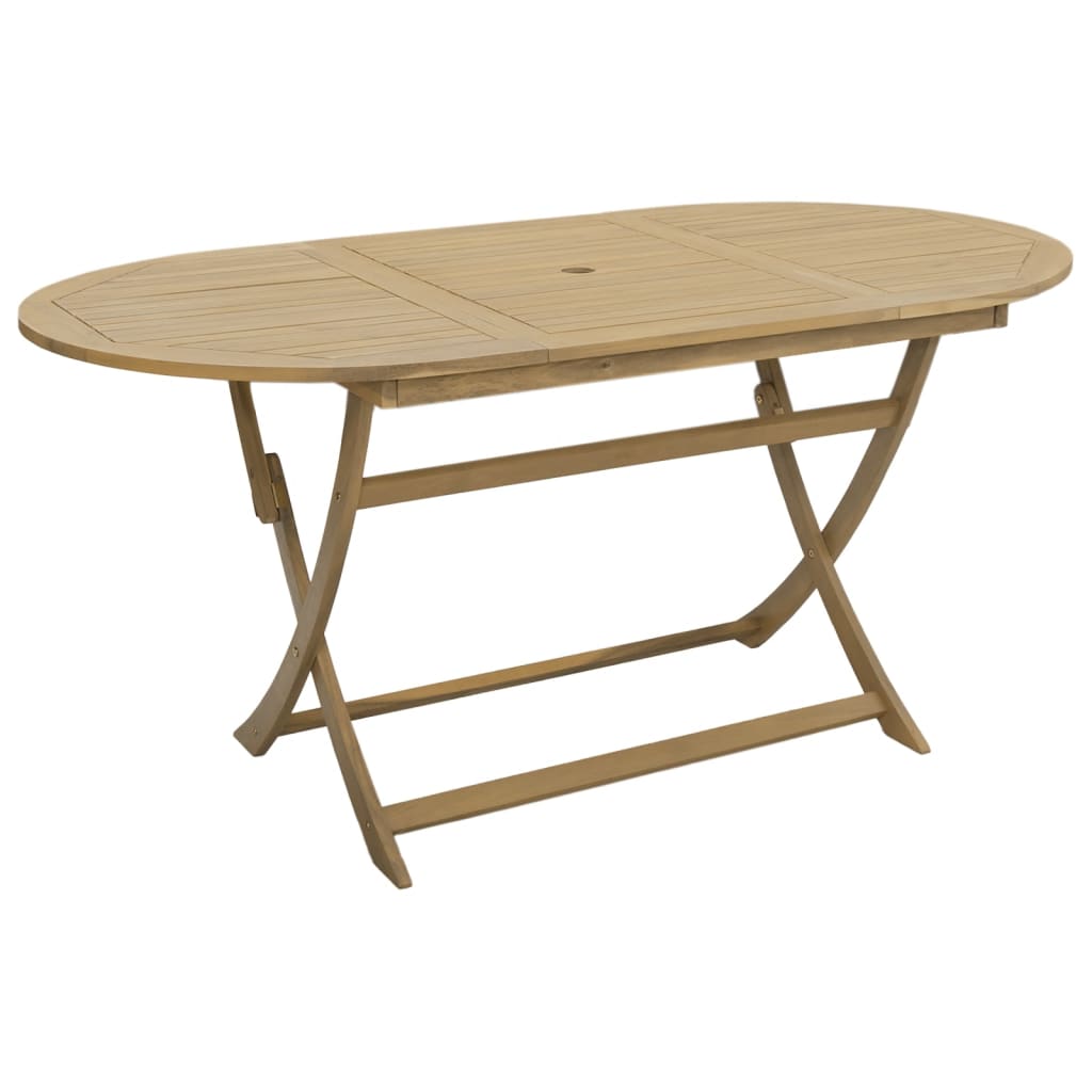 Folding Garden Table 160 X 85 X 75 Cm Solid Acacia Wood