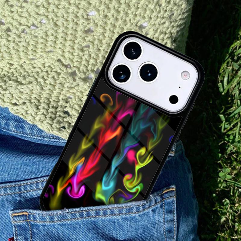 Cool Flame Colorful Pattern Phone Case Cover for IPhone 11 12 13 14 15 16e 17 Pro Max Coque for IPhone 17 Air