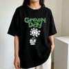 Green Flower Print TShirt for Women Summer Casual Fashion Streetwear Y2K Tops Loose High Quality Crew Neck Short Sleeve Tshirt