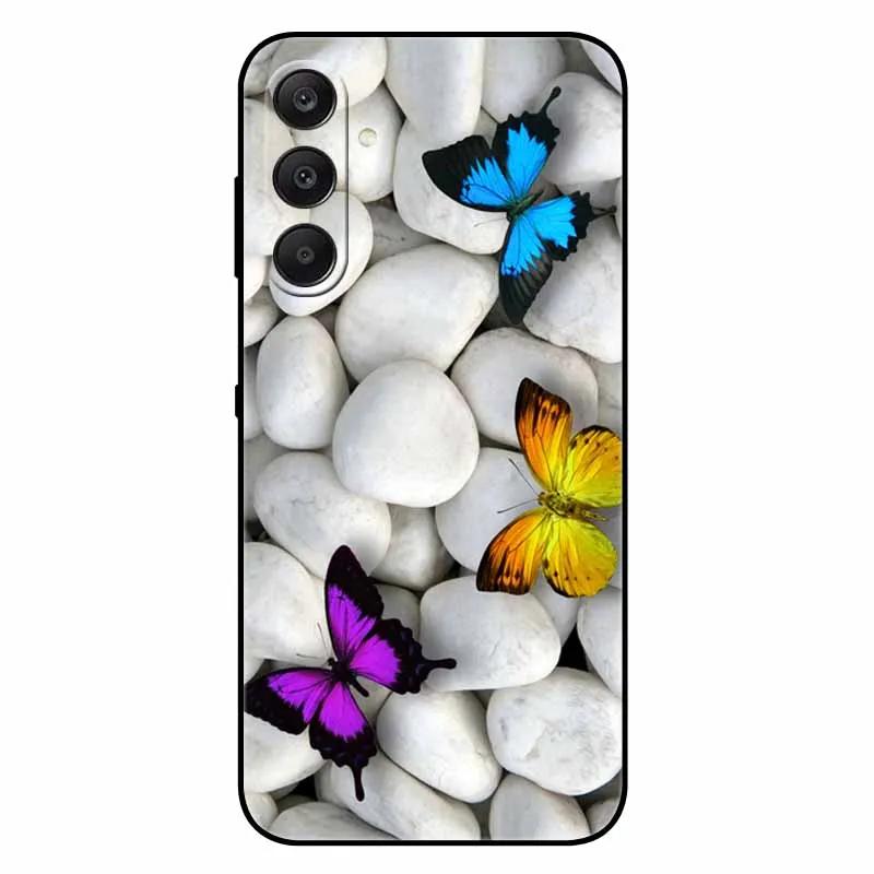 For Samsung A17 5G Case Black Silicone Soft Fashion Animal Back Cover For Samsung Galaxy A17 5G TPU Coque Cute Protective Bumper