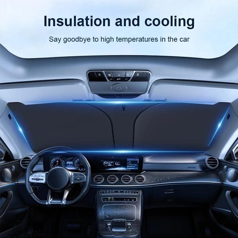 Car Windshield Sun Visor UV-Reflective Sun Shade Cooling Sun Protection Cover Summer Heat Shield Car Privacy Curtains
