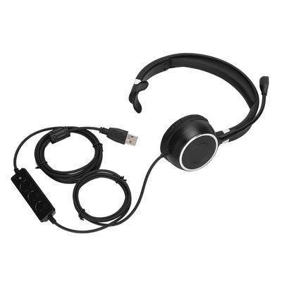 Single Ear Usb Head-mounted Headphone Wired Call Center Service Pc Business Earphone Computer Office Headset With Microphone