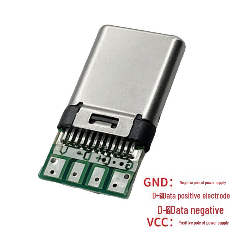 USB 3.1 Type-C Male To Female Connector with Dual-Sided Insertion for DIY Data Cable and Mobile Repair