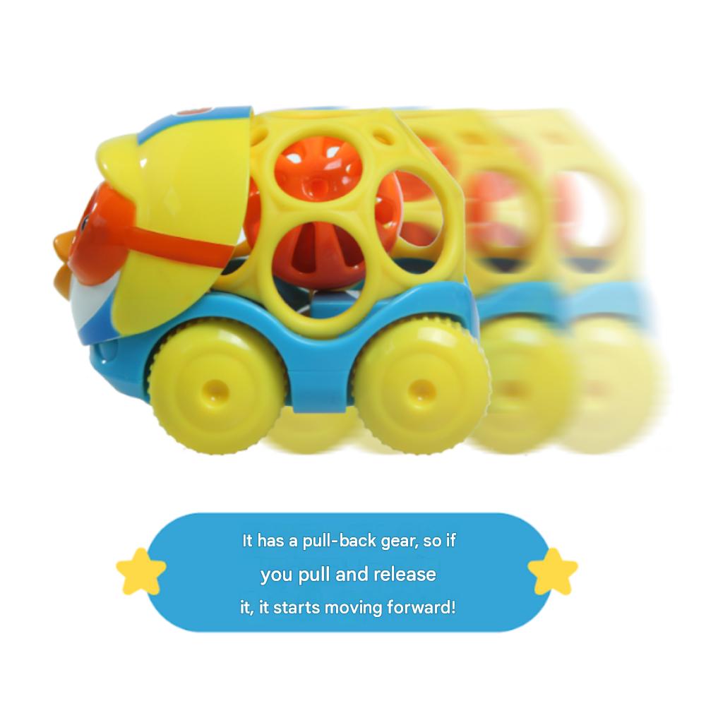 Youngjin Toy Pororo Baby Ball Mini Car 3-Piece Set (Pororo + Rupee + Crong)
