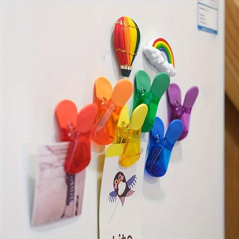 6 Pack Strong Magnetic Potato Chip Bag Clips, Non-Slip Plastic Sealing Clips, Suitable for Kitchen, Home and Office Food