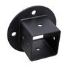 Set of 6 Powder Coated Steel Post Base Anchors for Fence Railings Privacy Panel Gazebos Pergolas and Mailbox Support
