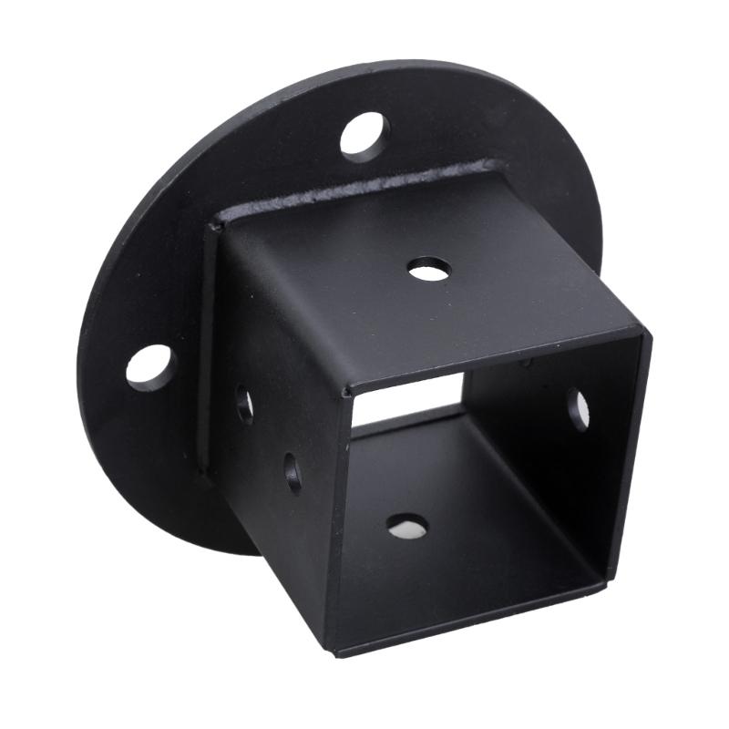 Set of 6 Powder Coated Steel Post Base Anchors for Fence Railings Privacy Panel Gazebos Pergolas and Mailbox Support