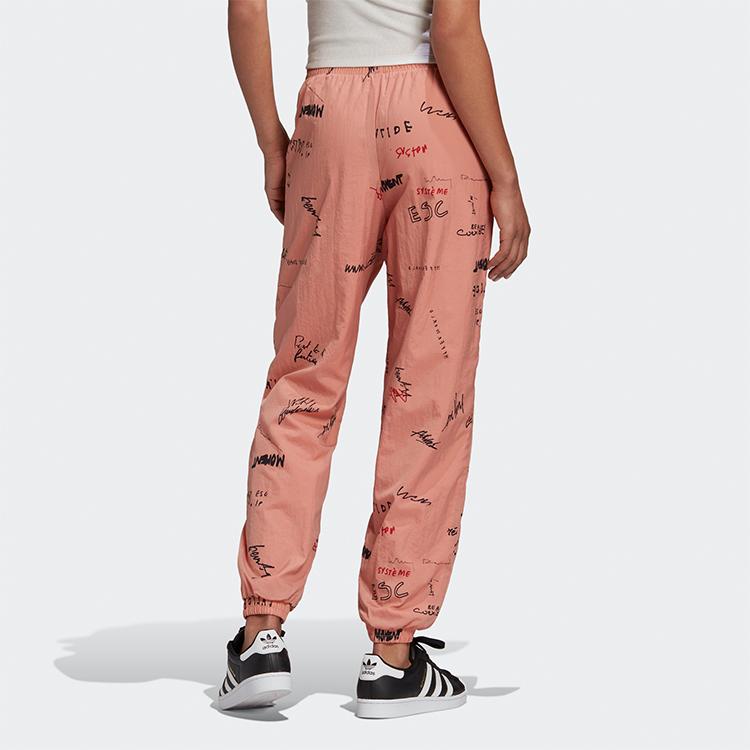 Adidas Originals Trefoil Letter Loose Woven Sports Pants Women pants Pink GD3043