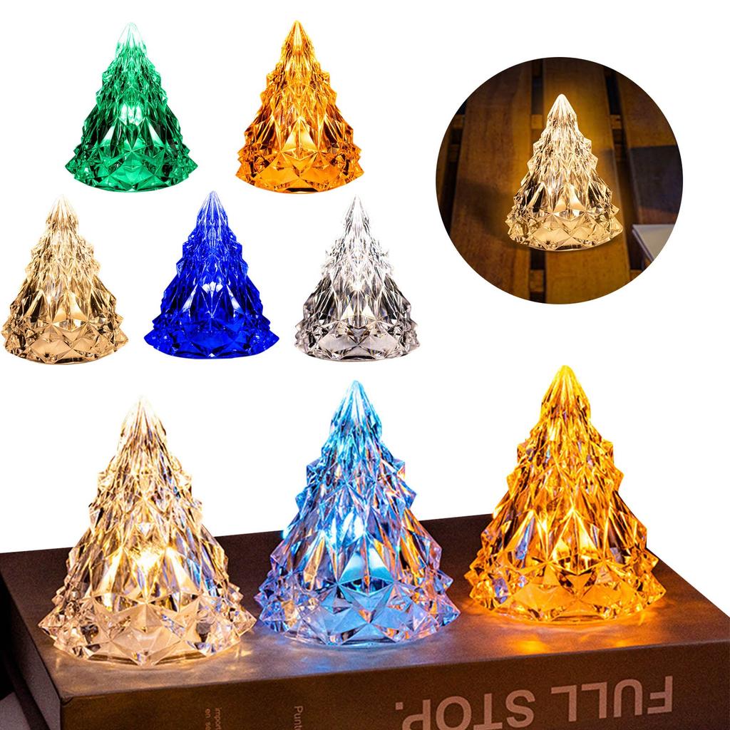 Christmas Decoration Diamond Crystal Atmosphere Light Gift Bedroom Creative Decoration Acrylic Led Night Light