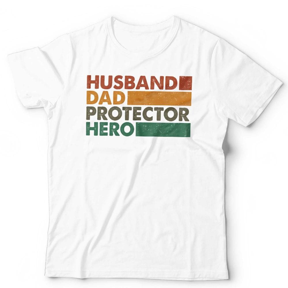 Husband Dad Protector Hero Tshirt Fathers Day Valentines Anniversary Pops Gift