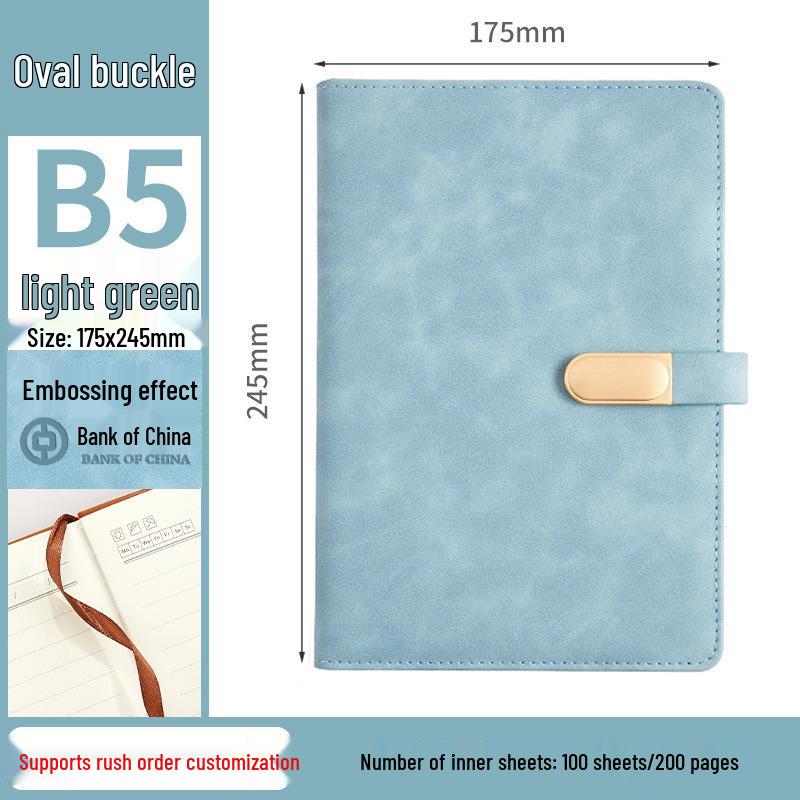 A5 Custom Logo Thickened B5 Diary with Buckle for Business Office