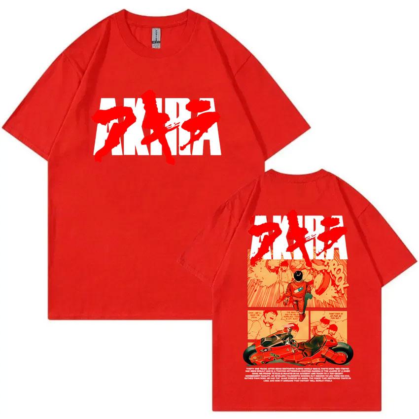 Japanese Science Fiction Cartoon Movie Anime Akira Shotaro Kaneda Graphic T Shirts Unisex Women Cotton Vintage Oversized T-shirts