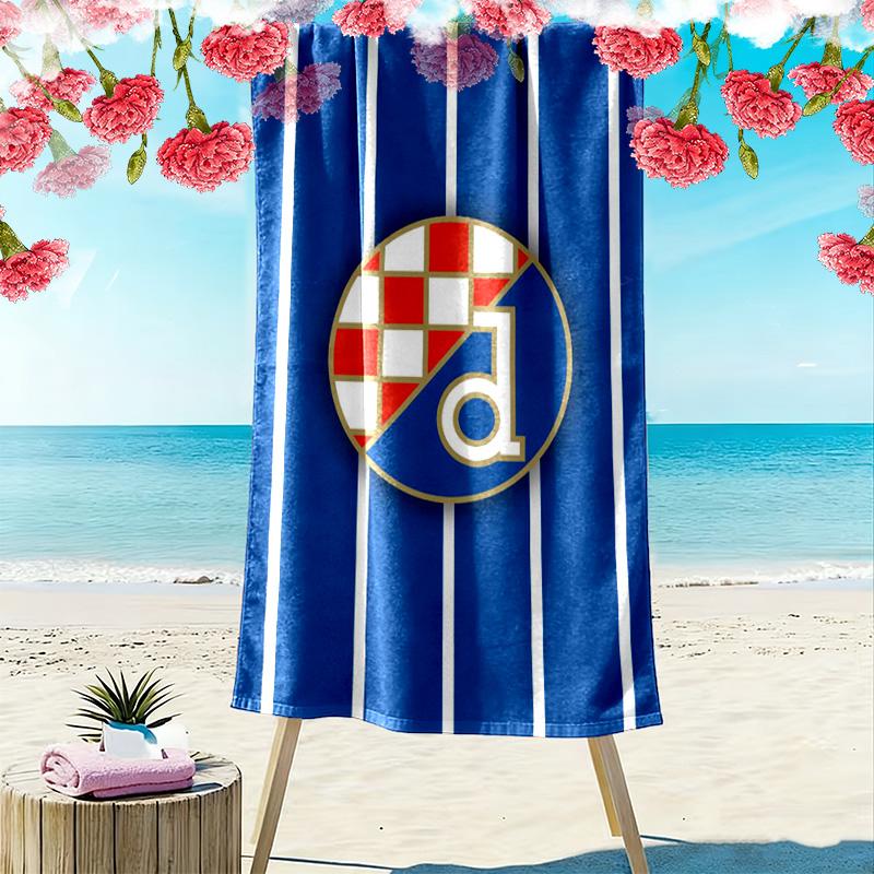 Dinamo Zagreb Print Strandtuch, Großes Weiches Schnelltrocknendes Handtuch für Strand Camping Schwimmen