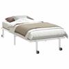 VidaXL Cadre de lit sans matelas pliable blanc 90x200 cm acier, cadre de lit en métal, cadre de lit pliable, sommier, cadre 4103967