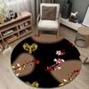 Cozy Round Gothic Multicolor Area Rug, Non-Slip Floor Mat for Nursery