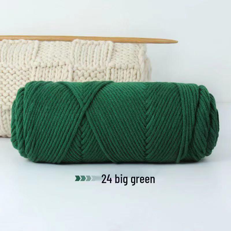 8-Strand Cotton Wool Yarn for Scarf DIY - Thick, Soft Thread with Silk Elements