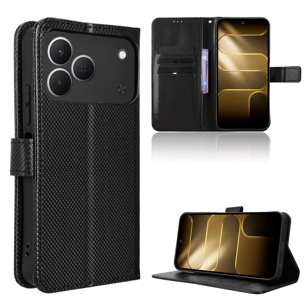 Flip Cover Compatible for Tecno Spark 50 4G Leather Case [Flip Vintage Leather] Shockproof Durable Retro Phone Case