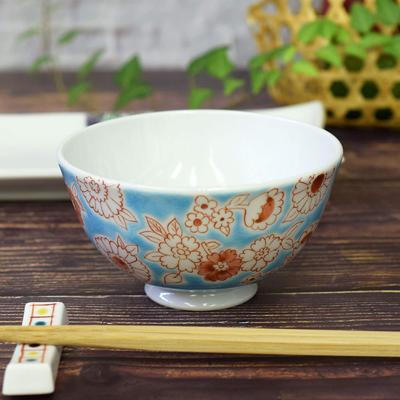 Waza no Kura Stilvolles Teeschalen-Geschirr Kutani Ware Leichte Reisschale Flower Shower Teeschale Marke Japanisches Geschirr