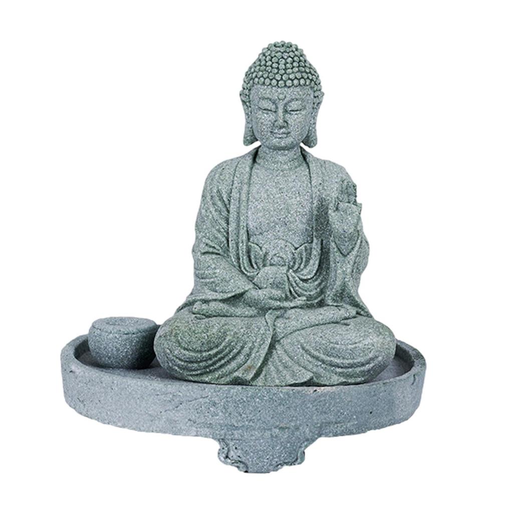 Buddha Incense Holder Figurine Zen Stand Craft Ornament for Shelf Tabletop Living