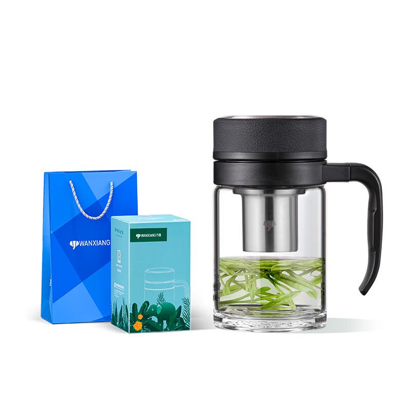 Wanxiang Borosilicate Glass Tea & Water Cup with Handle 370ml