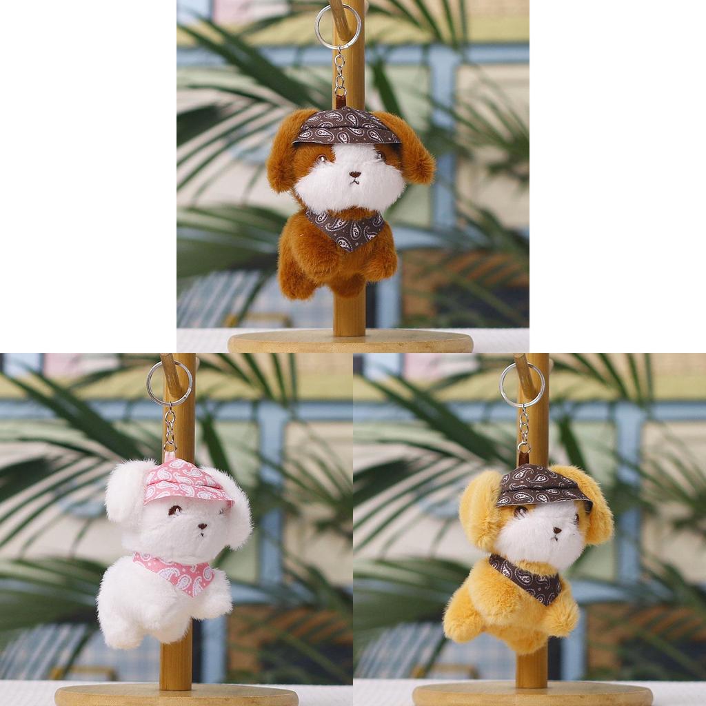 Plush Dog Keychain Toy With Pp Cotton Filling For Bag Decorations And Collecting