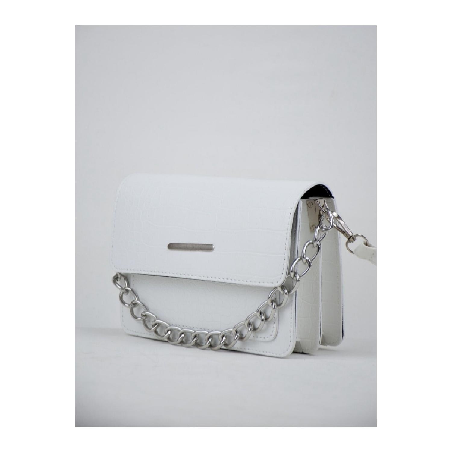 

Женская сумка через плечо Blan Kroko с кожаной цепочкой