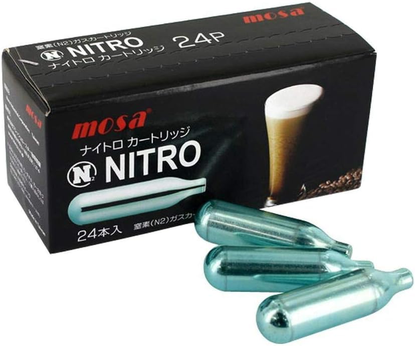 Nitrogen Gas N2 Cartridges for Nitro Coffee Makers, 24 Cartridges, for Draft Coffee and Nitro Coffee, BN02-24 (2) - Set of 2