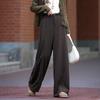 Women's Wool Blend Winter Straight-Leg Casual Pants