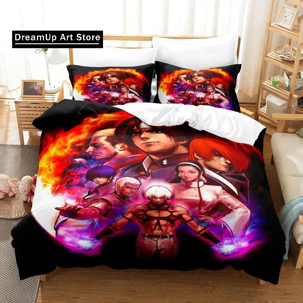 3d Printing Anime The King Of Fighter Bedding Set Boys Girls Twin Queen Size Duvet Cover Pillowcase Bed Kids Adult Home Textile