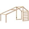 Vidaxl Canopy for Children's Bed, 198X87X113 Cm, Solid Pine Wood
