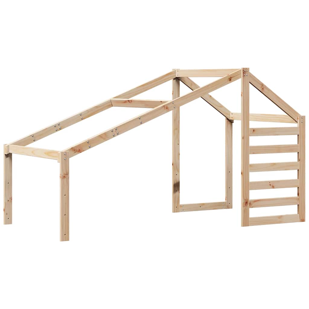 Vidaxl Canopy for Children's Bed, 198X87X113 Cm, Solid Pine Wood