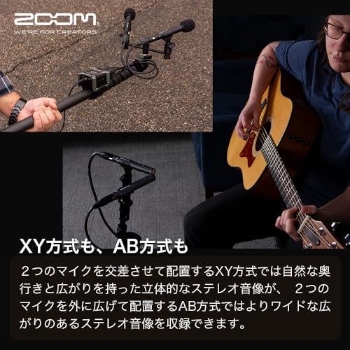 ZOOM ZPC-1 Pencil-Style Condenser Microphones (Set of 2) for Stereo Recording, Drums, Overheads, Acoustic Guitar, and Other Instruments, Lightweight [