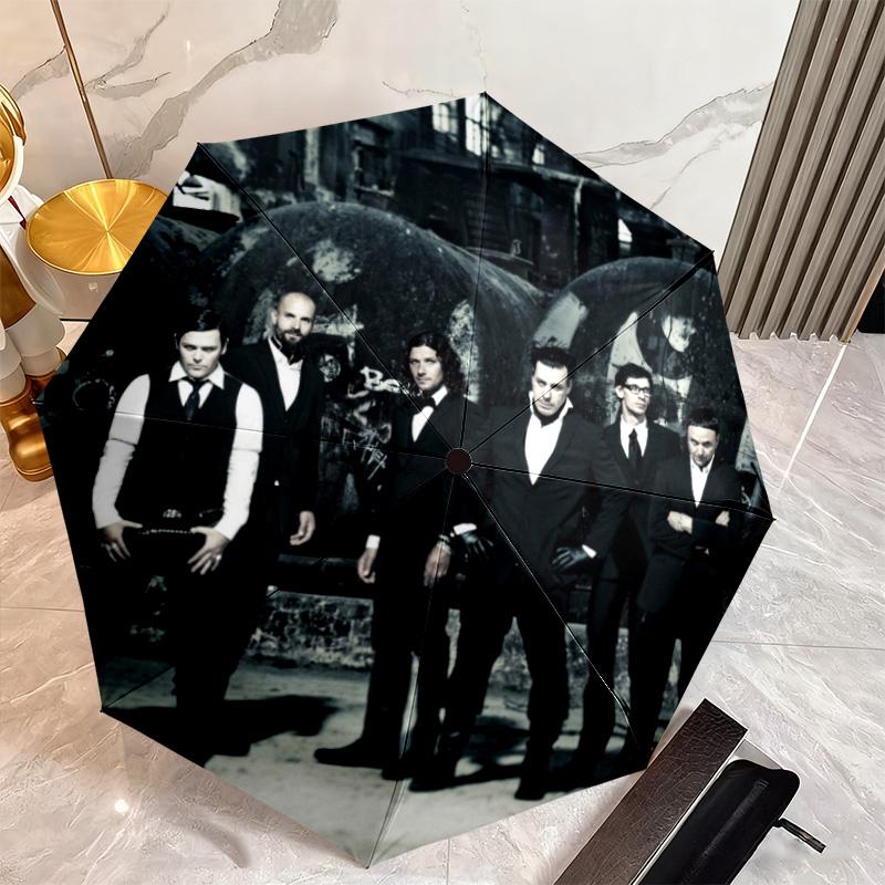 Famous German Rock Heavy Metal Band Rammstein Till Lindemann Umbrella, a Portable Iron Travel and Camping Essential Umbrella H5