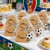 10 Sets Football Keychain With Thank You Card Organza Bags for Kids Sports Birthday Party Favors Decoration Gifts For Guests