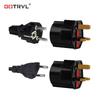 European To UK Plug Adapter 1310: Grounded Plug with Fuse for EU To British Conversion