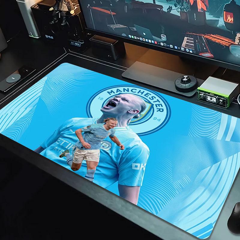 Erling Haaland Large Size Mouse Pad Large Gaming Table Cushion Non-slip Laptop Tablet Big Mousepad XXL Mat Mini PC Playmat With Lock Edge