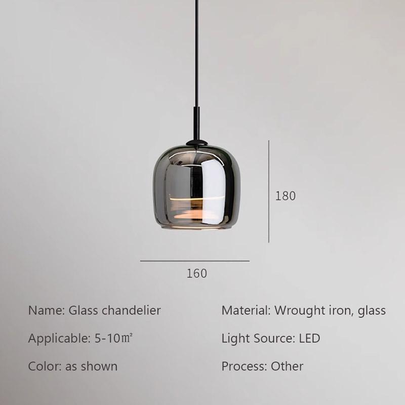 Nordic Glas LED Kronleuchter Luxus Pendelleuchte Moderne minimalistische Hängeleuchte dekorative Innenbeleuchtung