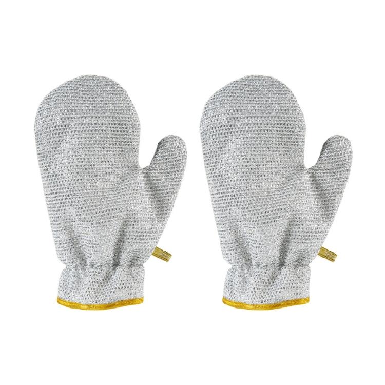 1Pair Silver Wire Cleaning Gloves NonScratch Metal Wire Cleaning Gloves 1
