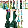 Stunning Backless Women Mermaid Costume Cosplay With High Waist Elegant Design