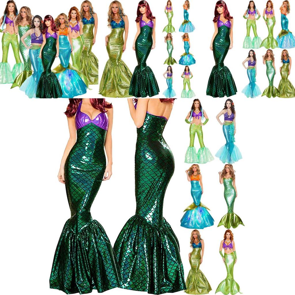 Stunning Backless Women Mermaid Costume Cosplay With High Waist Elegant Design