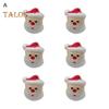 6/24Pcs Christmas Ring Holiday Party Finger Lights Santa Snowflake Tree Snowman Reindeer Glowing Ring Festive Light-up Toys