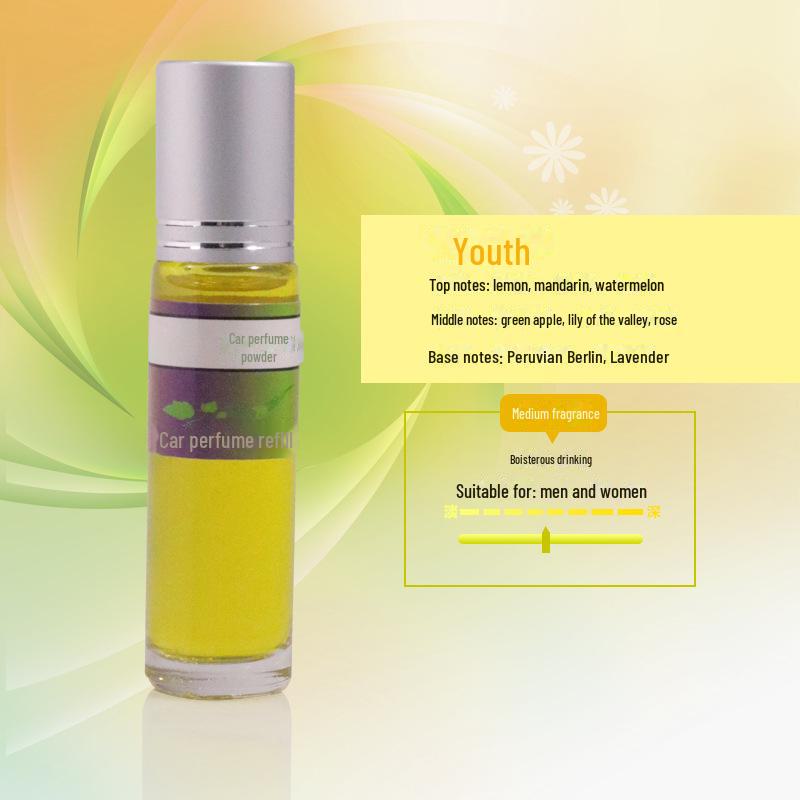 Car Aromatherapy Ornaments with Essential Oil Refill, 10ml, Multi-Fragrance