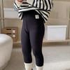 Girls' Fashionable High-Stretch Fleece-Lined Tights Winter Children's Versatile Thickened Thermal Leggings Baby Stylish Casual Trousers