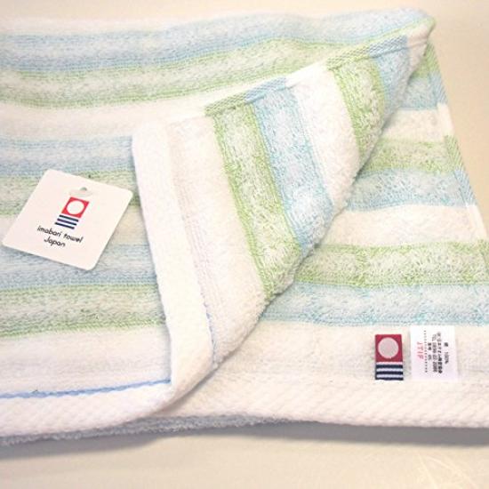 Imabari Imabari Striped Fluffy Untwisted Yarn Face Set of 4 Pink 2 Blue Towels, Brand, Towels, (2 Stripes, Stripes)